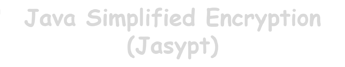 Java Simplified Encryption(Jasypt)